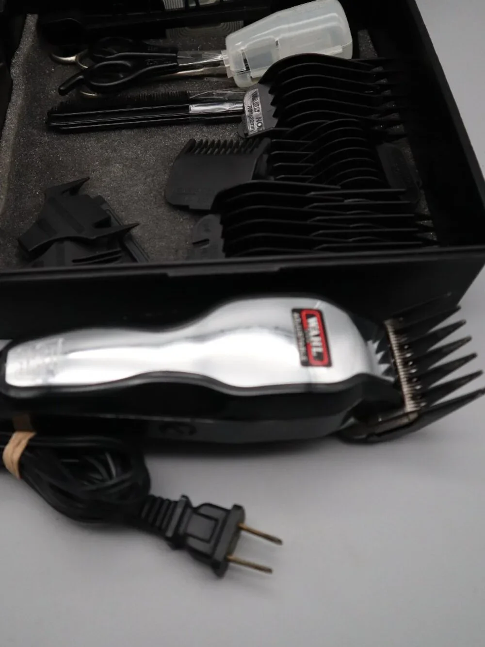Wahl Adjustable Clippers MC2 w/ Accessories, Scissors, & Hard Carrying Case